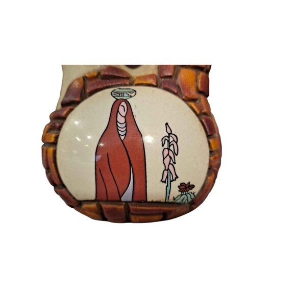 Navajo Style Wedding Vase Hand Painted Raised Bricks Vintage - Picture 2 of 5